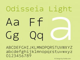 Odisseia Light Version 1.005;PS 001.005;hotconv 1.0.88;makeotf.lib2.5.64775图片样张