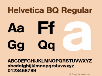 Helvetica BQ Regular 001.000图片样张