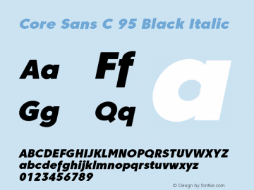 CoreSansC-95BlackIt Version 1.003图片样张
