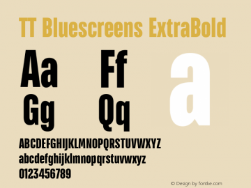 TT Bluescreens ExtraBold Version 3.000.14112022图片样张