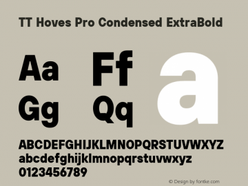 TT Hoves Pro Condensed ExtraBold Version 3.100.24032023图片样张