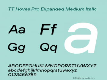 TT Hoves Pro Expanded Medium Italic Version 3.100.24032023图片样张