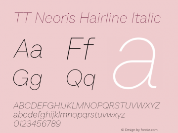 TT Neoris Hairline Italic Version 1.000.18082023图片样张