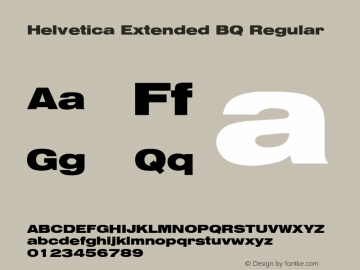 Helvetica Extended BQ Regular 001.000图片样张