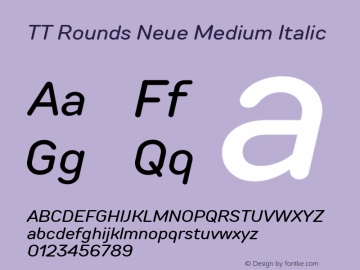 TT Rounds Neue Medium Italic Version 2.000.14092022图片样张