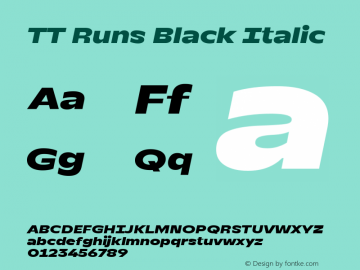 TT Runs Black Italic Version 2.000.24042023图片样张