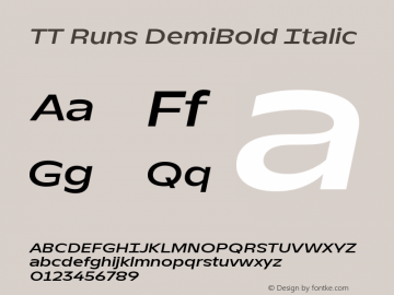 TT Runs DemiBold Italic Version 2.000.24042023图片样张