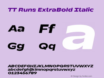 TT Runs ExtraBold Italic Version 2.000.24042023图片样张