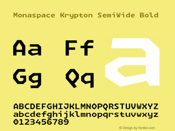 Monaspace Krypton SemiWide Bold Version 1.000 (Monaspace Krypton)图片样张