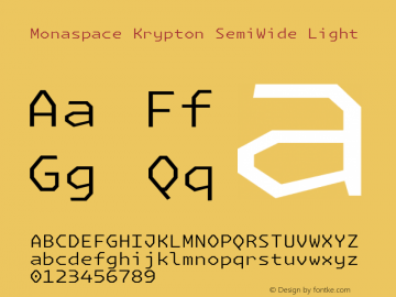 Monaspace Krypton SemiWide Light Version 1.000 (Monaspace Krypton)图片样张
