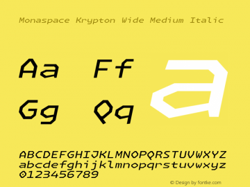 Monaspace Krypton Wide Medium Italic Version 1.000 (Monaspace Krypton)图片样张