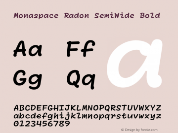 Monaspace Radon SemiWide Bold Version 1.000 (Monaspace Radon)图片样张