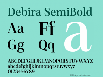 Debira-SemiBold Version 1.000图片样张