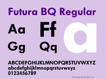 Futura BQ Regular 001.000图片样张