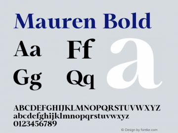 Mauren-Bold Version 1.001图片样张