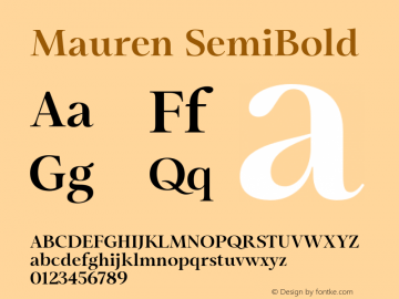 Mauren-SemiBold Version 1.001图片样张