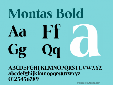 Montas-Bold Version 1.001图片样张