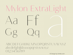 Mylon-ExtraLight Version 1.000图片样张