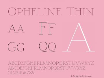 Opheline-Thin Version 1.001图片样张