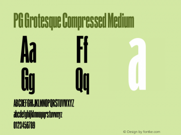PG Grotesque Compressed Medium Version 1.000;Glyphs 3.2 (3207)图片样张