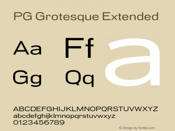 PG Grotesque Extended Version 1.000;Glyphs 3.2 (3207)图片样张