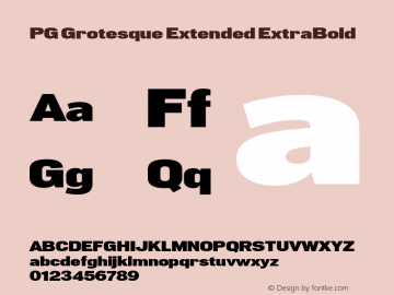 PG Grotesque Extended ExtraBold Version 1.000;Glyphs 3.2 (3207)图片样张