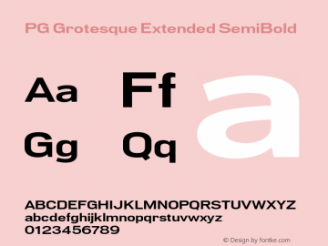 PG Grotesque Extended SemiBold Version 1.000;Glyphs 3.2 (3207)图片样张