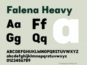 Falena Heavy Version 1.000;PS 001.000;hotconv 1.0.88;makeotf.lib2.5.64775图片样张