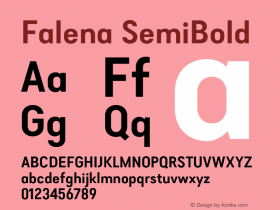 Falena SemiBold Version 1.000;PS 001.000;hotconv 1.0.88;makeotf.lib2.5.64775图片样张