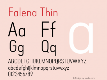 Falena Thin Version 1.000;PS 001.000;hotconv 1.0.88;makeotf.lib2.5.64775图片样张