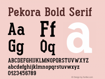 Pekora-BoldSerif 1.000图片样张