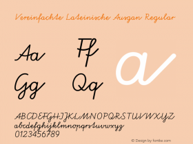 Vereinfachte Lateinische Ausgan Regular 001.000 Font Sample