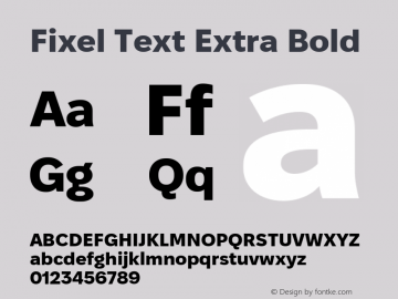 Fixel Text Extra Bold Version 1.000图片样张