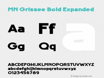 MN Grissee Bold Expanded Version 1.000图片样张