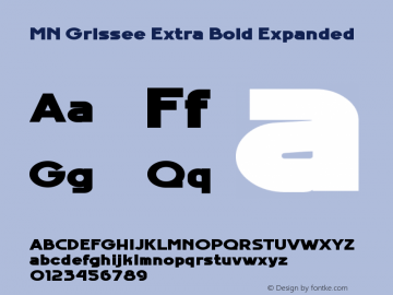 MN Grissee Extra Bold Expanded Version 1.000图片样张