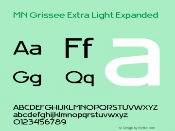 MN Grissee Extra Light Expanded Version 1.000图片样张
