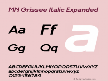 MN Grissee Italic Expanded Version 1.000图片样张