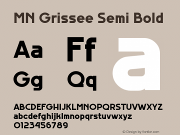 MN Grissee Semi Bold Version 1.000图片样张