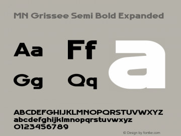 MN Grissee Semi Bold Expanded Version 1.000图片样张