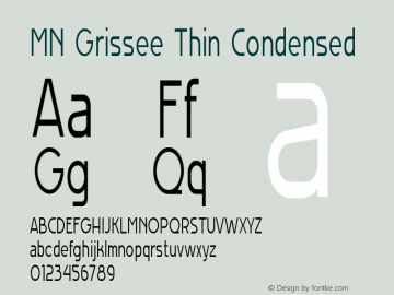 MN Grissee Thin Condensed Version 1.000图片样张