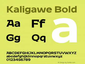 Kaligawe Bold Version 1.000图片样张