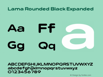 Lama Rounded Black Expanded Version 1.000;hotconv 1.0.109;makeotfexe 2.5.65596图片样张