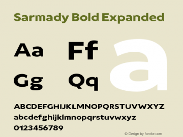 Sarmady Bold Expanded Version 1.000;FEAKit 1.0图片样张