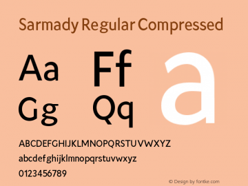 Sarmady Regular Compressed Version 1.000;FEAKit 1.0图片样张