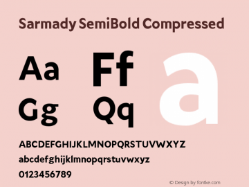 Sarmady SemiBold Compressed Version 1.000;FEAKit 1.0图片样张