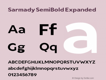 Sarmady SemiBold Expanded Version 1.000;FEAKit 1.0图片样张