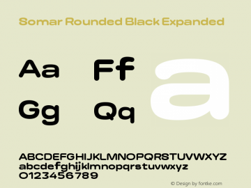 Somar Rounded Black Expanded Version 1.002;hotconv 1.0.109;makeotfexe 2.5.65596图片样张