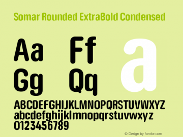 Somar Rounded ExtraBold Condensed Version 1.002;hotconv 1.0.109;makeotfexe 2.5.65596图片样张