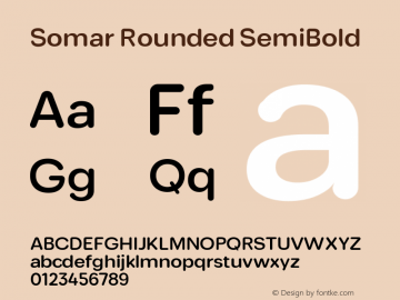 Somar Rounded SemiBold Version 1.002图片样张