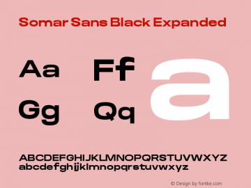 Somar Sans Black Expanded Version 1.002;hotconv 1.0.109;makeotfexe 2.5.65596图片样张